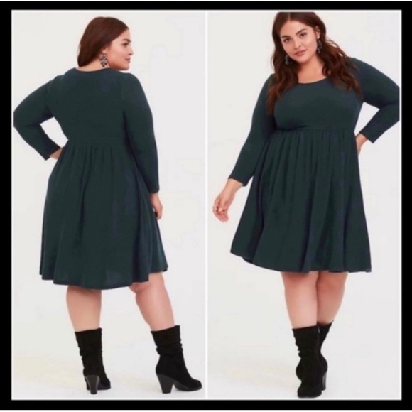 torrid Dresses & Skirts - Torrid Green Sweater Dress